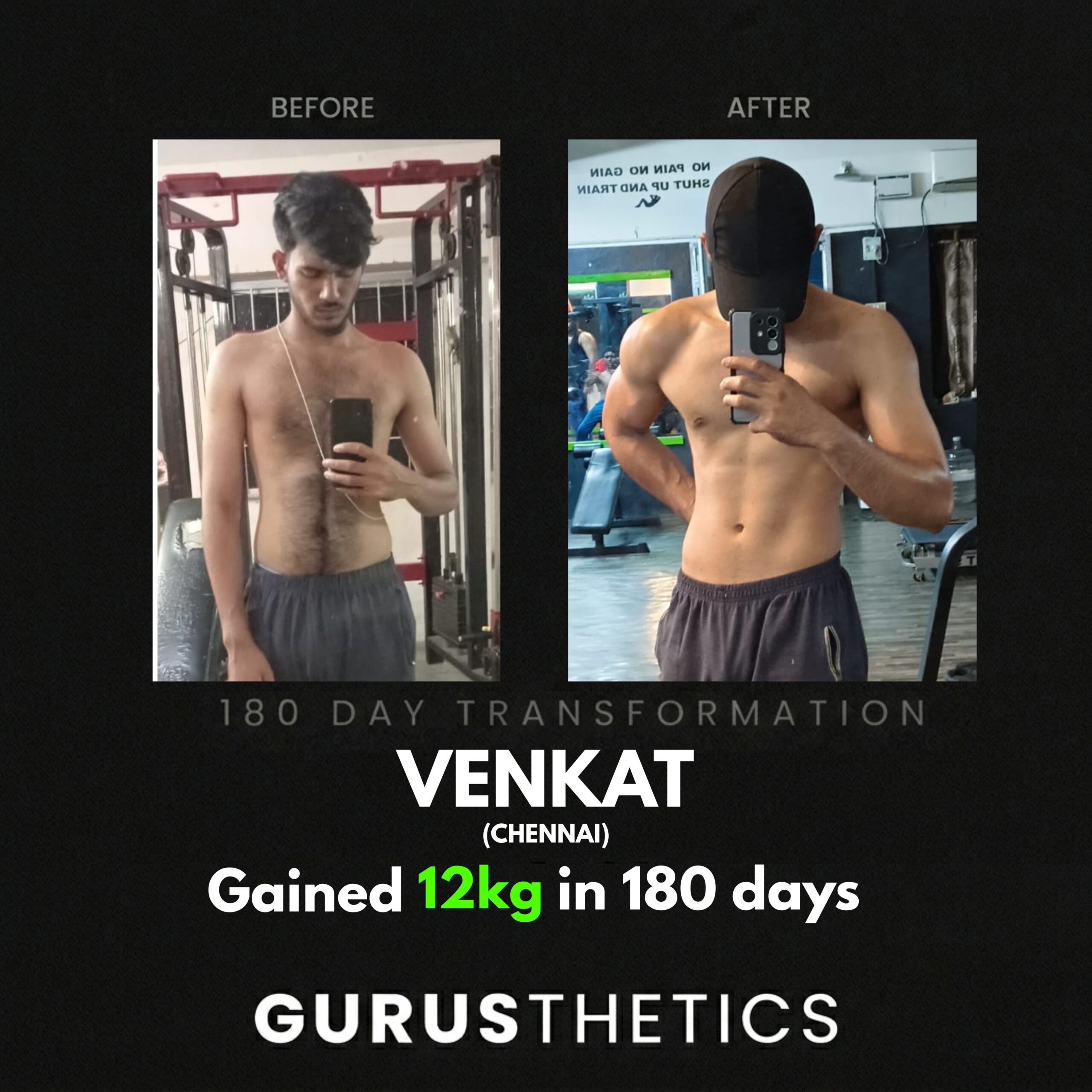 Muscle gain transformation natural training program