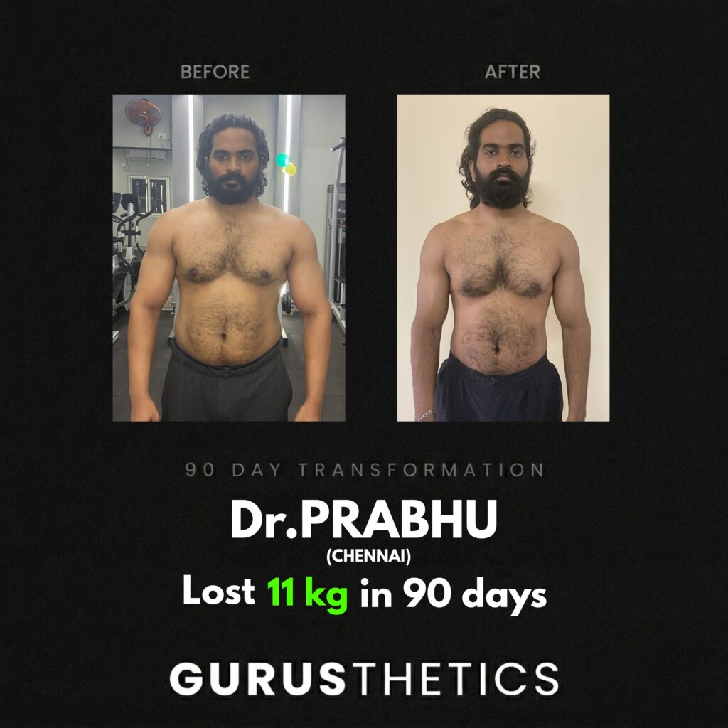 90 days online powerlifting client transformation from gurusthetics